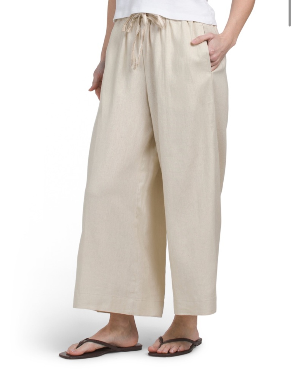 MAX STUDIO LONDON
linen blend drawstring crop pants